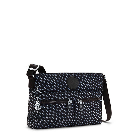 Kipling New Angie Printed Crossbodytassen Zwart | België 2014SG